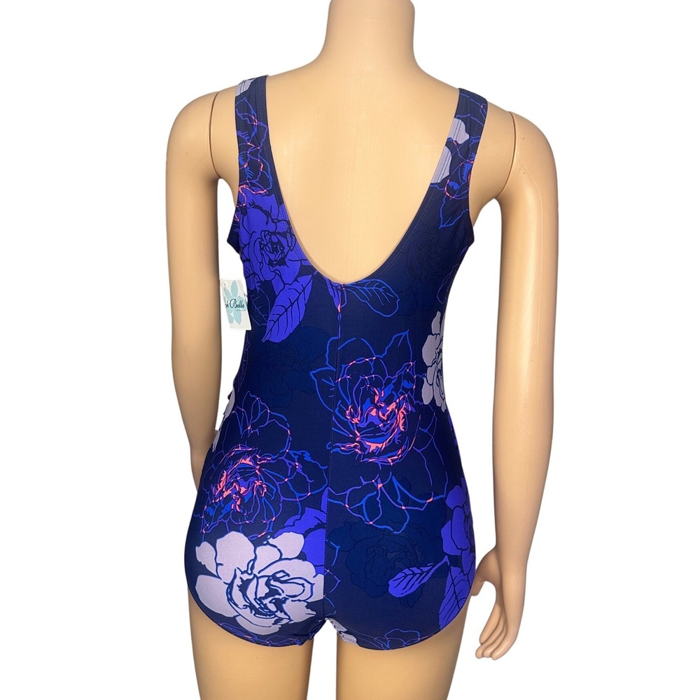 Swimsuits For All Beach Belle Women's Floral Swimsuit Size 12 Blue - Picture 4 of 12